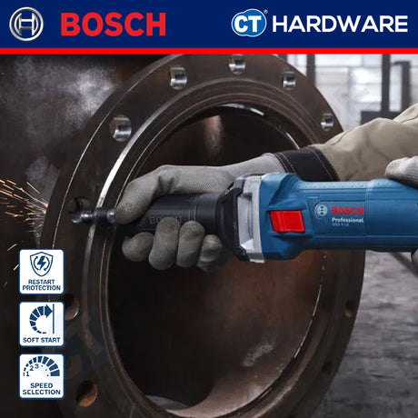 Bosch GGS 5 LS Straight Grinder 6mm 550W Longer Shank