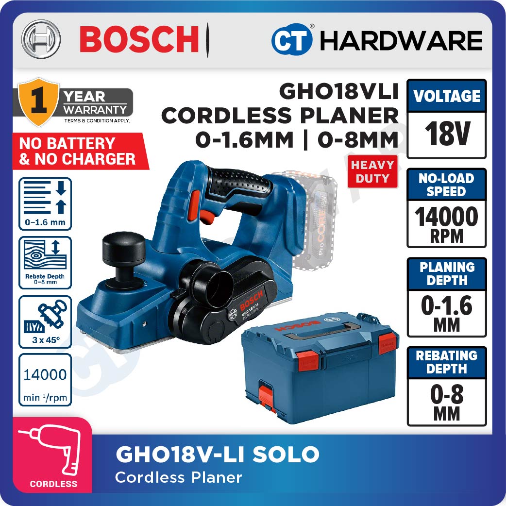 Bosch GHO 18V-LI SOLO Professional Cordless Planer 18V [06015A0300 | GHO18VLISOLO]