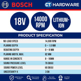 Bosch GHO 18V-LI SOLO Professional Cordless Planer 18V [06015A0300 | GHO18VLISOLO]