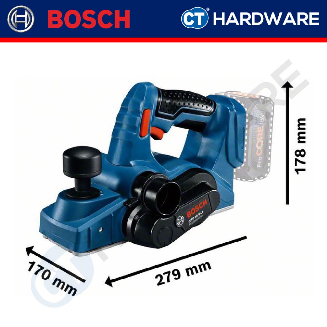 Bosch GHO 18V-LI SOLO Professional Cordless Planer 18V [06015A0300 | GHO18VLISOLO]