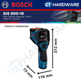 Bosch PRO GIS800-16 Thermo Detector -40°C to +800°C 20:1 [0601083BK0]