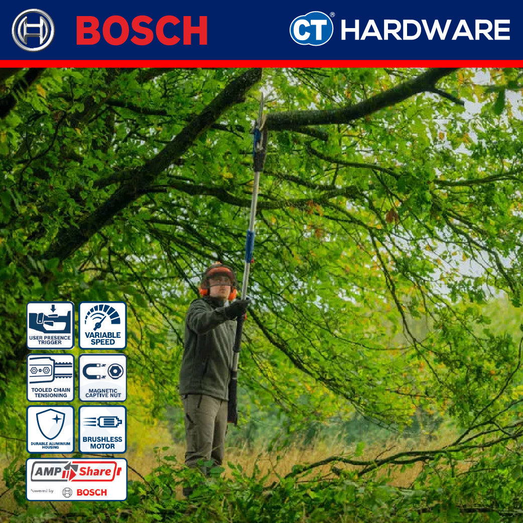 Bosch GKE18V25TPSOLO Cordless Brushless Telescopic Pruner 18V | 2100W | 230MM Without Battery & Charger [ SOLO UNIT ]