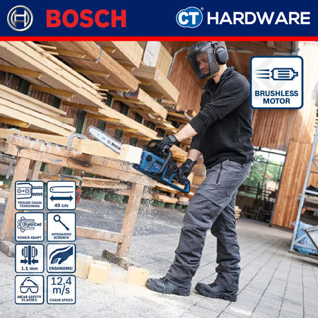 Bosch GKE18V40SOLO Cordless Brushless Chain Saw 18V | 16" Without Battery & Charger [ SOLO UNIT ]