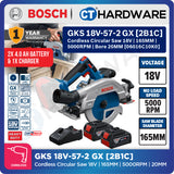 Bosch PRO GKS 18V-57-2 GX Cordless Circular Saw 18V 06016C10K0 (Body Only | 1-Battery | 2-Battery)