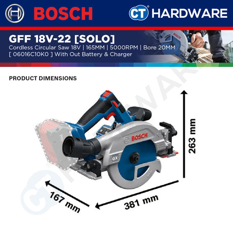 Bosch PRO GKS 18V-57-2 GX Cordless Circular Saw 18V 06016C10K0 (Body Only | 1-Battery | 2-Battery)