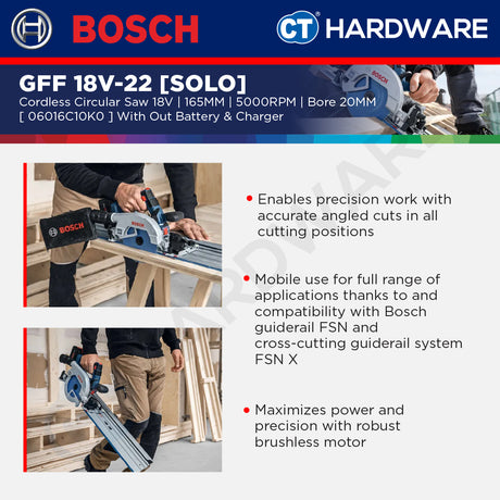 Bosch PRO GKS 18V-57-2 GX Cordless Circular Saw 18V 06016C10K0 (Body Only | 1-Battery | 2-Battery)