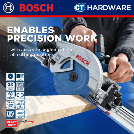 Bosch PRO GKS 18V-57-2 GX Cordless Circular Saw 18V 06016C10K0 (Body Only | 1-Battery | 2-Battery)