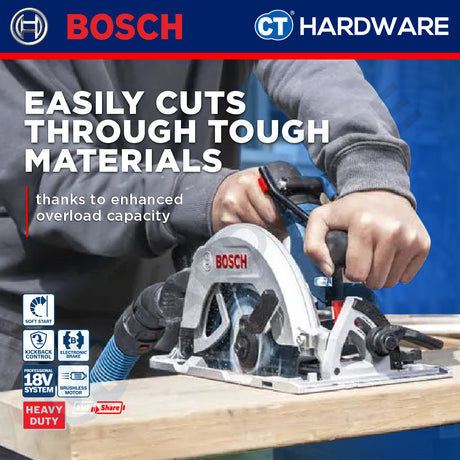Bosch PRO GKS 18V-68-2 Cordless Circular Saw 18V 06016D00C0 (Body Only | 1-Battery | 2-Battery)