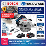 Bosch PRO GKS 18V-68-2 Cordless Circular Saw 18V 06016D00C0 (Body Only | 1-Battery | 2-Battery)