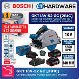 Bosch GKT 18V-52 GC SOLO Cordless BITURBO Plunge Saw 18V, 140mm without Battery & Charger, GKT18V52GCSOLO