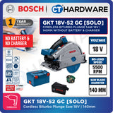 Bosch GKT 18V-52 GC SOLO Cordless BITURBO Plunge Saw 18V, 140mm without Battery & Charger, GKT18V52GCSOLO