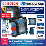 Bosch PRO GLI 18V-1500 Cordless Jobsite Light 18V 06014A80L0 (Body Only | 1-Battery | 2-Battery)