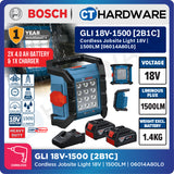 Bosch PRO GLI 18V-1500 Cordless Jobsite Light 18V 06014A80L0 (Body Only | 1-Battery | 2-Battery)