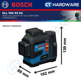 Bosch GLL 100-33 CG Green Line Laser 1H+2V Up To 30M-100M GLL10033CG Line Laser
