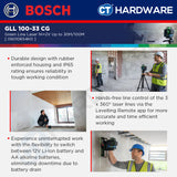 Bosch GLL 100-33 CG Green Line Laser 1H+2V Up To 30M-100M GLL10033CG Line Laser