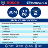 Bosch PRO GLL 3-80 CG Green Line Laser 3x360° 30m/120m With R7 Receiver [0601063U80]