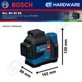 Bosch GLL 90-33 XG Green Line Laser 1H+2V Up To 27M-90M GLL9033XG Line Laser