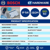 Bosch GLM 150 C Professional Digital Laser Rangefinder 150M with Bluetooth [0601072FK0 | GLM150C]