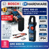 Bosch PRO GMC 600-15 Clamp Meter 600A 600V AC/DC IP54 [0601077600]