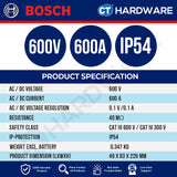 Bosch PRO GMC 600-15 Clamp Meter 600A 600V AC/DC IP54 [0601077600]