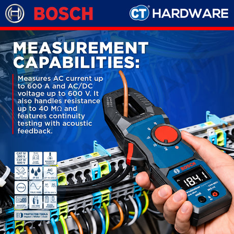 Bosch PRO GMC 600-15 Clamp Meter 600A 600V AC/DC IP54 [0601077600]