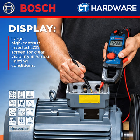 Bosch PRO GMC 600-15 Clamp Meter 600A 600V AC/DC IP54 [0601077600]
