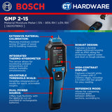 Bosch PRO GMP 2-15 Material Moisture Meter 06010781K0