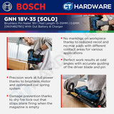 Bosch PRO GNH 18V-35 Cordless Wood Nailer 18V 0601482780 (Body Only | 1-Battery | 2-Battery)