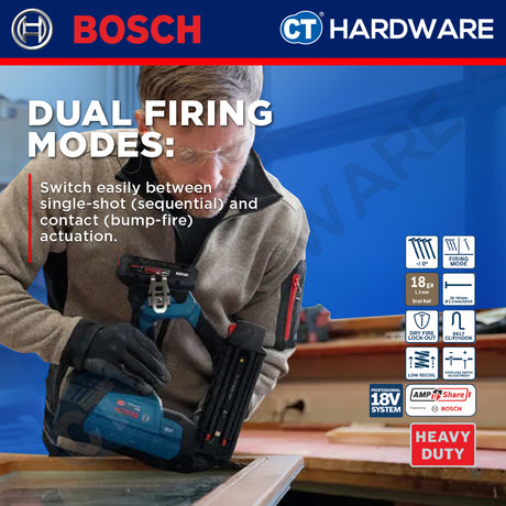 Bosch PRO GNH 18V-50-2 M Cordless Brushless Brad Nailer 18V 18ga Solo [0601482C80]