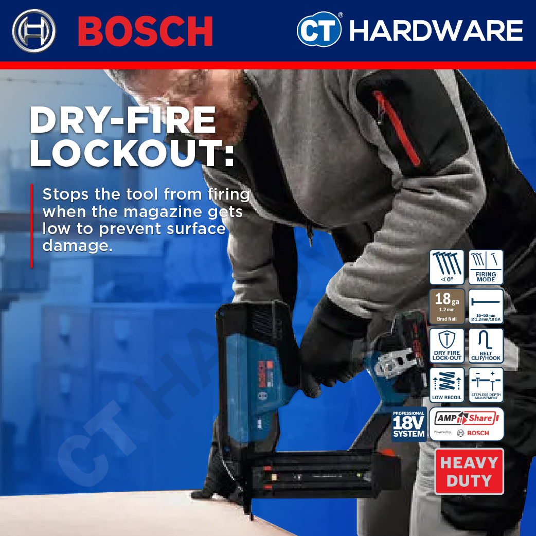 Bosch PRO GNH 18V-50-2 M Cordless Brushless Brad Nailer 18V 18ga Solo [0601482C80]