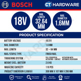 Bosch PRO GNH 18V-64-3 M Cordless Brushless Finish Nailer 18V 16ga Solo [0601482A00]
