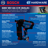 Bosch PRO GNH 18V-64-3 M Cordless Brushless Finish Nailer 18V 16ga Solo [0601482A00]