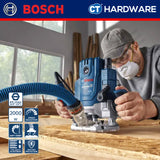 Bosch GOF 20-12 Corded Router 1/2" Come With Parallel Guide, Dust Extractor & Collet 12MM & 1/2" GOF2012