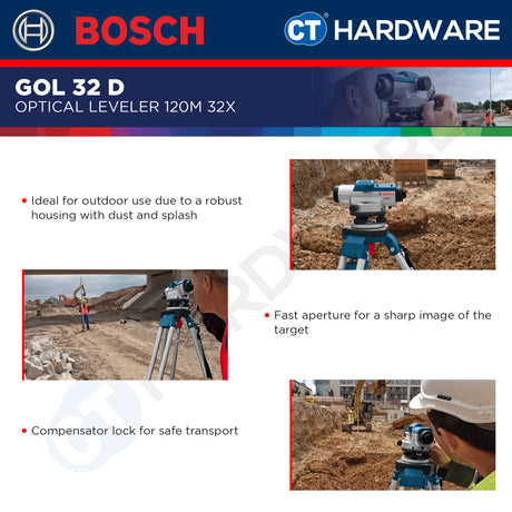Bosch GOL 32 D Professional Optical Level 32x 120M [0601068500 | GOL32D]
