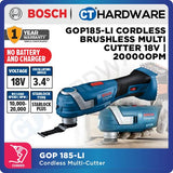 Bosch GOP 185-LI SOLO Professional Cordless Multi-Cutter 18V [06018G2080 | GOP185LISOLO]