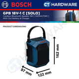 Bosch PRO GPB 18V-1 C Cordless Bluetooth Speaker 18V 06014A7080 (Body Only | 1-Battery)