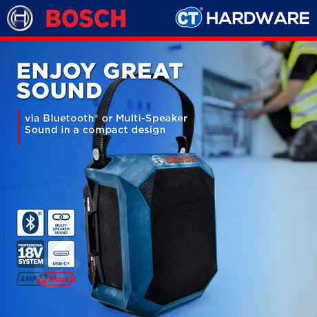 Bosch PRO GPB 18V-1 C Cordless Bluetooth Speaker 18V 06014A7080 (Body Only | 1-Battery)