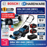 Bosch GRA 18V-246 SOLO Cordless Lawnmower 18Vx2, 46CM, 60L Without Battery & Charger, GRA18V246SOLO