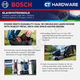 Bosch GRA18V246SOLO Cordless Lawnmower 18Vx2 | 46CM | 60L Without Battery & Charger [ SOLO UNIT ]