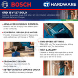 Bosch GRD 18V-127 SOLO Cordless Brushless Angle Drill 18V | 127MM | 06019N5000 Without Battery & Charger | GRD18V127SOLO