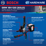 Bosch PRO GRW 18V-120 Cordless Mixer/Stirrer 18V 06011C2080 (Body Only | 1-Battery | 2-Battery)