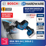 Bosch GSA 18V-24 SOLO Cordless Sabre Saw 18V | 230MM | 0–3100SPM [ GSA18V24SOLO ]