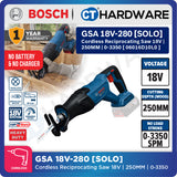 Bosch PRO GSA18V-280 Cordless Reciprocating Saw 18V 06016D10L0 (Body Only | 1-Battery | 2-Battery)