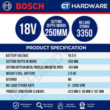 Bosch PRO GSA18V-280 Cordless Reciprocating Saw 18V 06016D10L0 (Body Only | 1-Battery | 2-Battery)