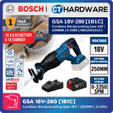 Bosch PRO GSA18V-280 Cordless Reciprocating Saw 18V 06016D10L0 (Body Only | 1-Battery | 2-Battery)