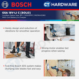 Bosch GSA 18V-LI C SOLO Professional Cordless Reciprocating Saw 18V [06016A5080 | GSA18VLICSOLO]