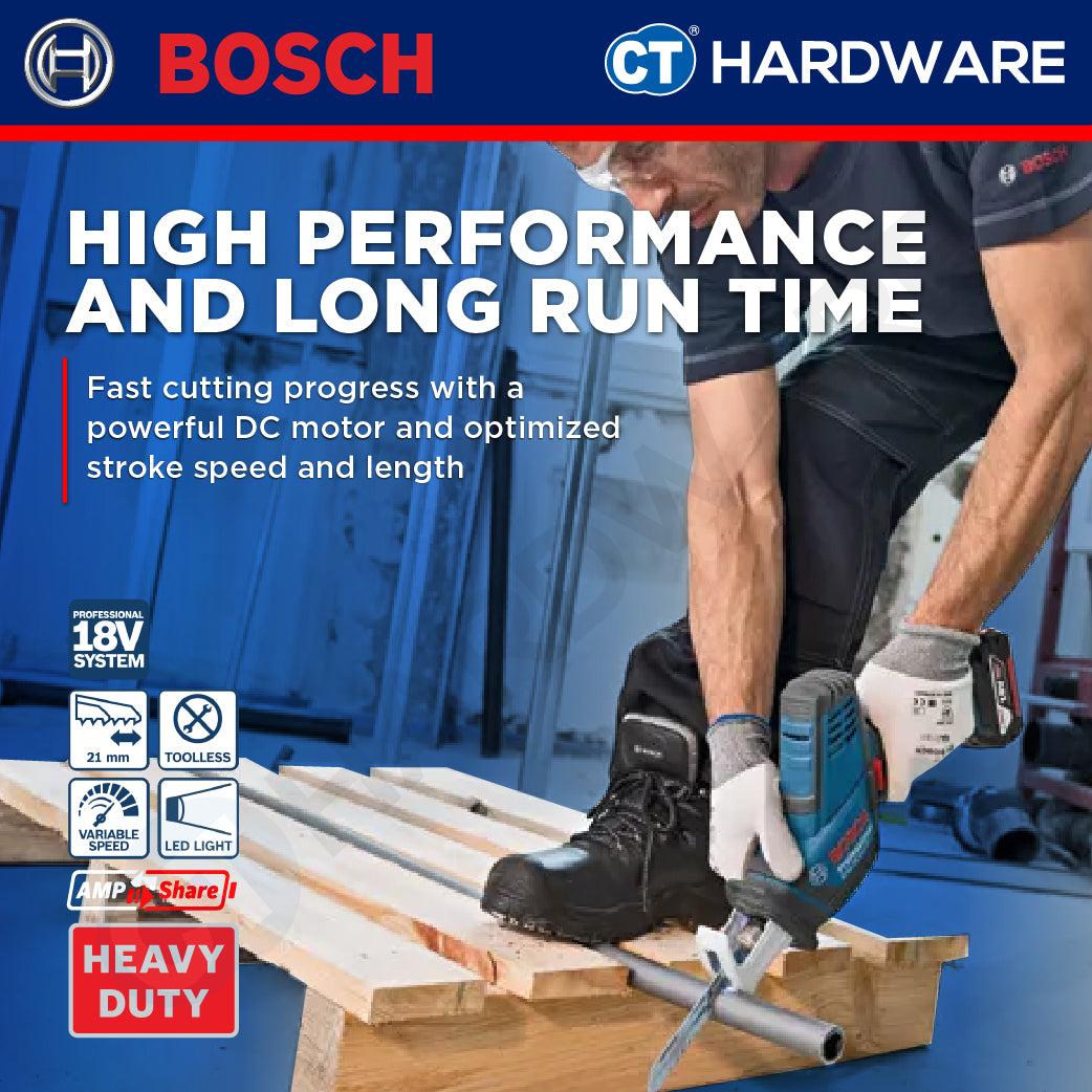 Bosch GSA 18V-LI C SOLO Professional Cordless Reciprocating Saw 18V [06016A5080 | GSA18VLICSOLO]