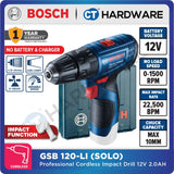 Bosch GSB 120-LI GEN 2 Professional Cordless Combi Drill 12V | Full Set | SOLO | 1-Battery [GSB120LIGEN2]