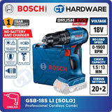 Bosch GSB 185-LI Professional Cordless Brushless Impact Drill 18V | Full Set | SOLO | 1-Battery [06019K31L2 | GSB185LI]