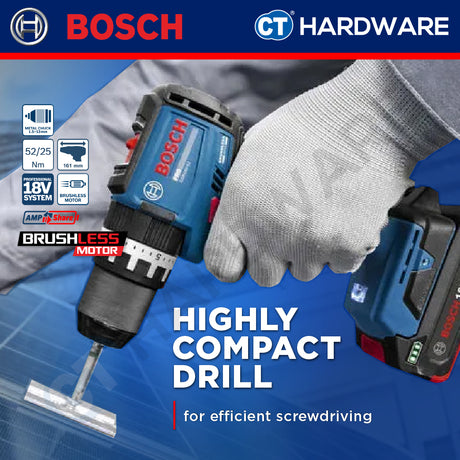 Bosch PRO GSB18V-52 Cordless Impact Drill/Driver 18V 06019S01L6 (Body Only | 1-Battery | Full Pack)
